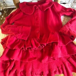 Lemon Loves Lime Red Ruffled Button Down Shirt